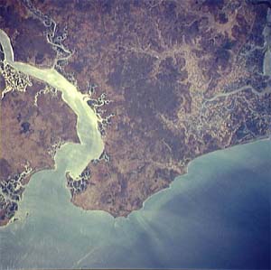 Satellite View of Gambia